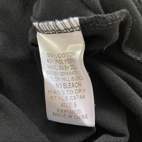 Umgee Crochet Hem Boho Overlay Fall Black Dress SMALL - Picture 8 of 8